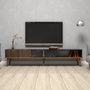 Hanah Home Milan Soporte para TV Nogal y Negro
